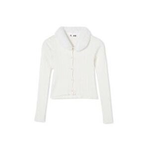 Cotton on Big Girls Gemma‎ Cardigan - Vanilla Size 15-16